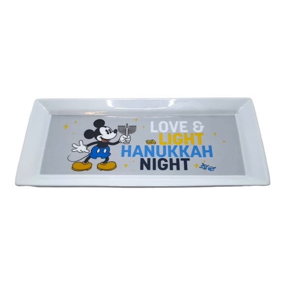 Disney Hanukkah Love Light Mickey Serving Tray Platter Latke Dreidel Menorah - Picture 7 of 8